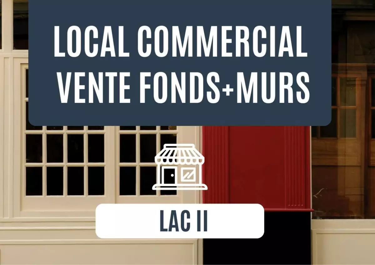 à vendre fonds de commerce et murs 80 m² Lac II
